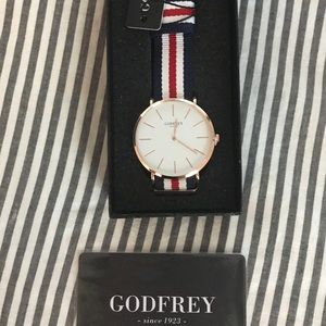NWT Godfrey watch rose gold colored face